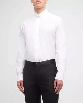 Мужская хлопковая жаккардовая классическая рубашка 4G Givenchy, цвет White