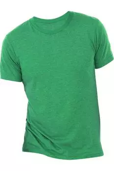 Мужская холщовая футболка Triblend с круглым вырезом и коротким рукавом BELLA + CANVAS, цвет green triblend