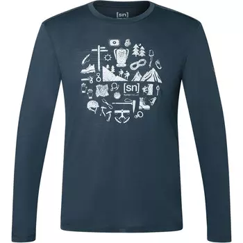 Мужская хорошо оснащенная рубашка с длинным рукавом Super.Natural, синий