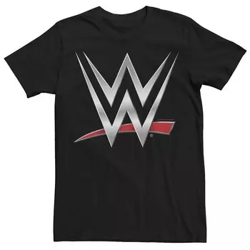 Мужская хромированная футболка WWE с логотипом WWE Licensed Character, черный