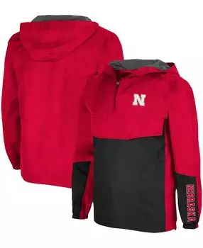 Мужская худи-анорак scarlet nebraska huskers freeway theory с молнией на четверть Colosseum