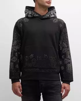 Мужская худи-бандана с кристаллами Amiri, цвет Black