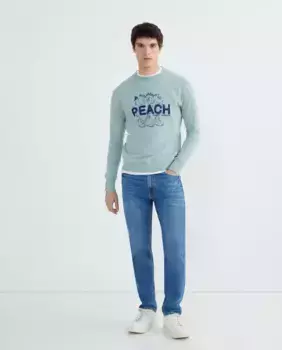 Мужская худи без капюшона slim fit Altonadock, бирюзовый