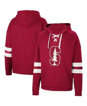 Мужская худи cardinal stanford cardinal lace-up 4.0 pullover hoodie Colosseum