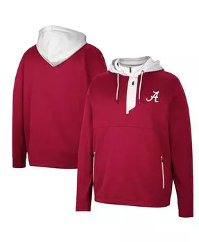 Мужская худи crimson alabama crimson tide luge 3.0 с молнией на четверть Colosseum