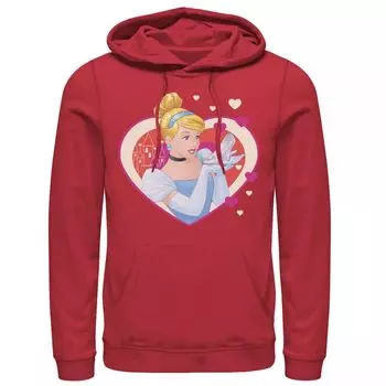 Мужская худи Disney Cinderella Valentine's Sparkle Hearts Licensed Character