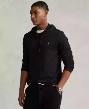 Мужская худи-футболка из джерси Polo Ralph Lauren, черный