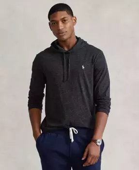 Мужская худи-футболка из джерси Polo Ralph Lauren, черный