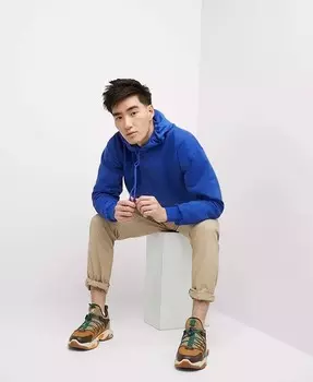 Мужская худи из тяжелого флиса Ultimate Hanes, синий