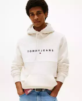 Мужская худи классического кроя с капюшоном Tommy Jeans, бежевый
