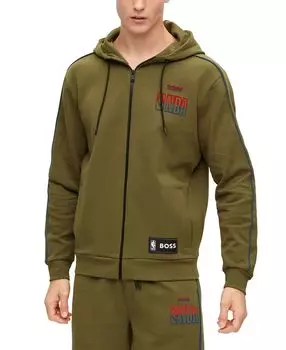Мужская худи на молнии boss x nba Hugo Boss, зеленый