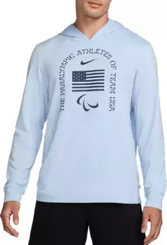 Мужская худи Nike Dri-FIT USA Athletes, цвет Celestine Blue