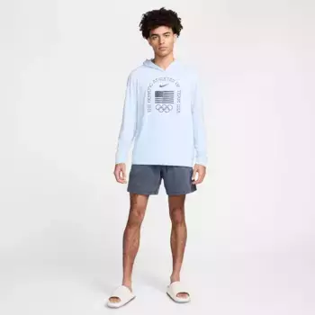 Мужская худи Nike Dri-FIT Yoga USA, цвет Celestine Blue