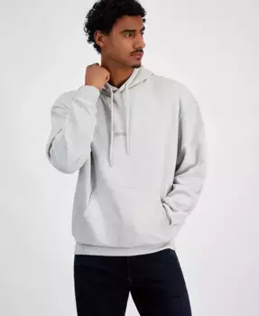 Мужская худи Nilopel Relaxed Fit с длинным рукавом и логотипом Hugo Boss, серый