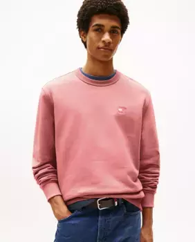 Мужская худи обычного кроя с круглым воротом Tommy Jeans, розовый