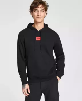 Мужская худи Regular-Fit с логотипом Hugo Boss, черный