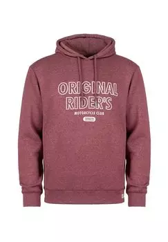 Мужская худи Riders с принтом из пеноматериала и пестрым узором, боковыми карманами, эластичными манжетами в рубчик ROADSIGN australia, красный