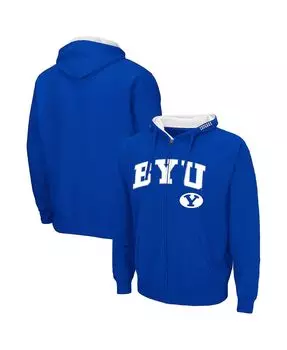 Мужская худи royal byu cougars arch & team logo 3.0 с молнией во всю длину Colosseum