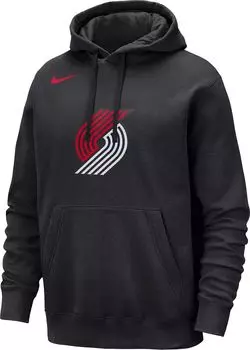 Мужская худи с черным логотипом Nike Portland Trail Blazers