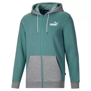 Мужская худи с цветными блоками PUMA, цвет Adriatic