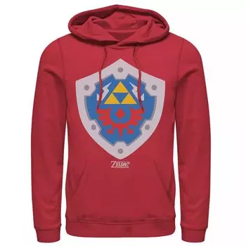 Мужская худи с графическим логотипом Nintendo Legend Of Zelda Links Awakening Hylian Shield, красный Licensed Character, красный