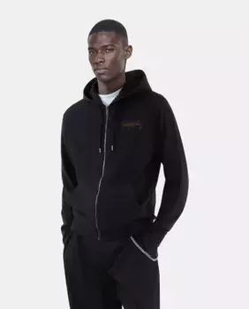 Мужская худи с капюшоном и логотипом черного цвета The Kooples, черный