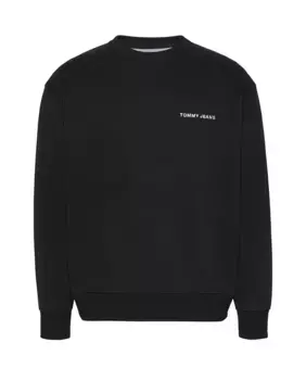 Мужская худи с круглой горловиной и свободным кроем Tommy Jeans, черный