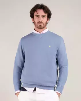 Мужская худи с круглым воротом Garment Dyed El Ganso, светло-голубой