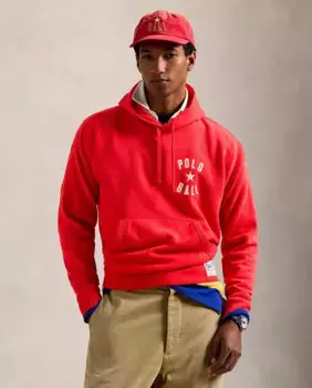 Мужская худи с логотипом мяча для поло Polo Ralph Lauren, цвет Rojo Intenso Mate