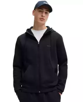 Мужская худи с логотипом на молнии Hugo Boss, синий