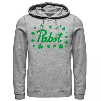 Мужская худи с логотипом Pabst Shamrock Licensed Character