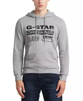 Мужская худи с потертостями Originals Regular-Fit с принтом логотипа G-Star Raw, мультиколор