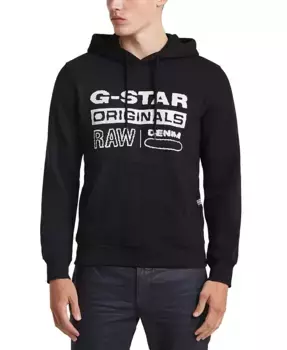 Мужская худи с потертостями Originals Regular-Fit с принтом логотипа G-Star Raw, мультиколор