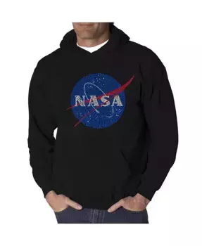 Мужская худи с принтом - Nasa Meatball Logo LA Pop Art, черный