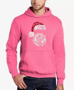 Мужская худи с принтом "Santa Pics Word Art" LA Pop Art, черный