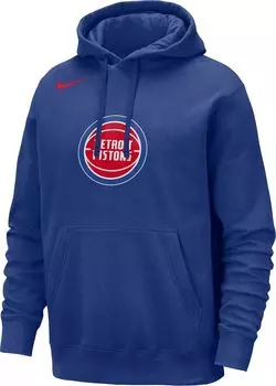 Мужская худи с синим логотипом Nike Detroit Pistons