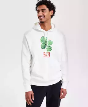 Мужская худи стандартного кроя Club Fleece с принтом Nike, белый
