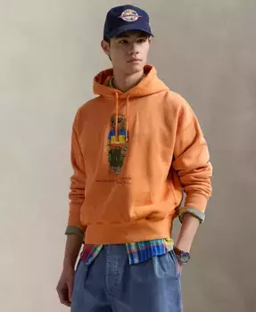 Мужская худи Vintage-Fit Polo Bear из флиса Polo Ralph Lauren, оранжевый