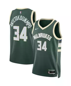 Мужская и женская баскетбольная майка Giannis Antetokounmpo Milwaukee Bucks Swingman Nike, зеленый