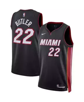 Мужская и женская баскетбольная майка Jimmy Butler Miami Heat Swingman Nike, черный