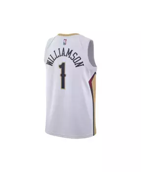 Мужская и женская баскетбольная майка New Orleans Pelicans Zion Williamson Swingman Nike, белый