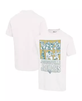 Мужская и женская белая футболка jacksonville jaguars disney marvel avengers line-up Junk Food, белый