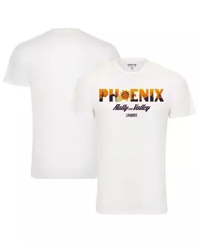 Мужская и женская белая футболка Phoenix Suns NBA Playoffs 2023 Rally the Valley Bingham Sportiqe, белый