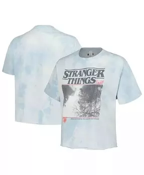 Мужская и женская белая футболка с изображением «Очень странные дела» вверх тормашками Mad Engine, черный