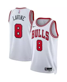 Мужская и женская белая майка Zach LaVine Chicago Bulls Swingman — Association Edition Nike, белый