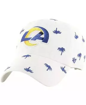 Мужская и женская белая регулируемая шляпа Los Angeles Rams Confetti Clean Up '47 Brand, белый