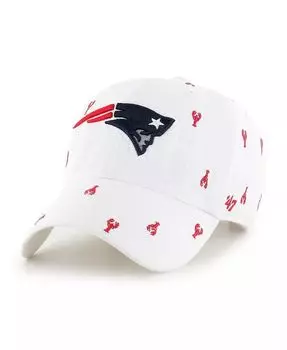 Мужская и женская белая регулируемая шляпа New England Patriots Confetti Clean Up '47 Brand, белый