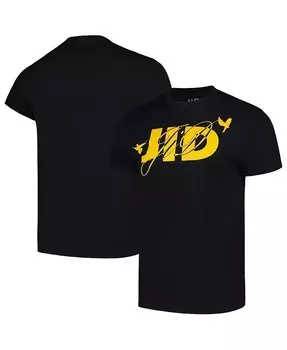 Мужская и женская черная футболка с логотипом JID Manhead Merch, черный