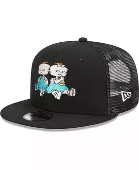 Мужская и женская черная кепка Rugrats Phil & Lil Trucker 9FIFTY Snapback New Era, черный