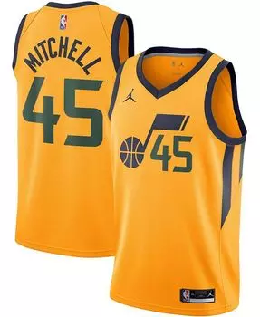 Мужская и женская джерси Donovan Mitchell Gold-Tone Utah Jazz 2020/21 Swingman — Statement Edition Jordan, золото
